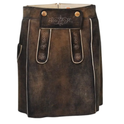 Front view of anEdelTrachten Suede Skirt