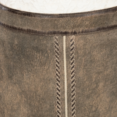 Close-up of Heidi Lederhosen skirt details for women